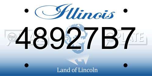 48927B7 Illinois License Plate