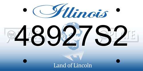 48927S2 Illinois License Plate