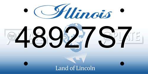 48927S7 Illinois License Plate