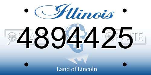 4894425 Illinois License Plate