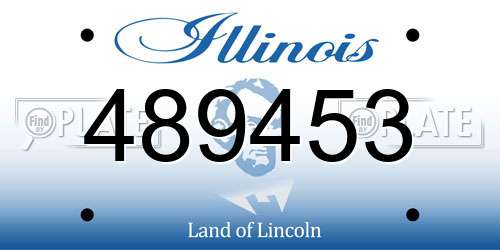489453 Illinois License Plate