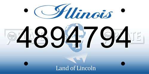 4894794 Illinois License Plate