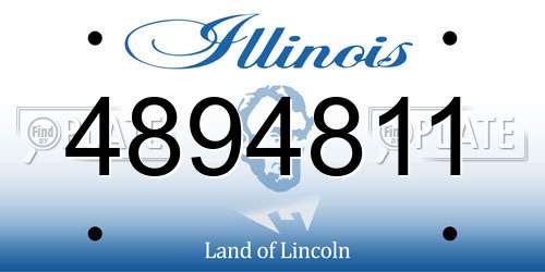 4894811 Illinois License Plate