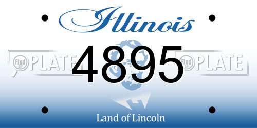 4895 Illinois License Plate