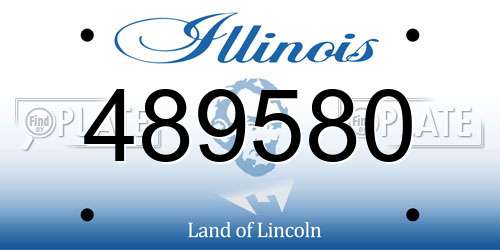 489580 Illinois License Plate
