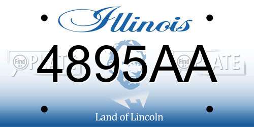 4895AA Illinois License Plate