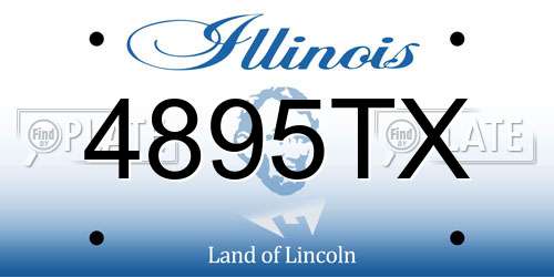 4895TX Illinois License Plate