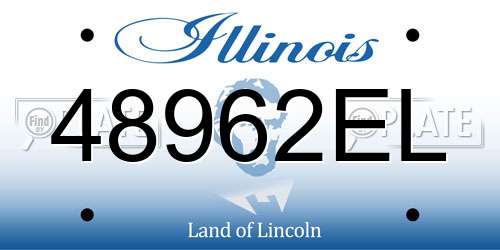 48962EL Illinois License Plate