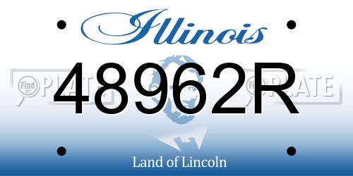 48962R Illinois License Plate