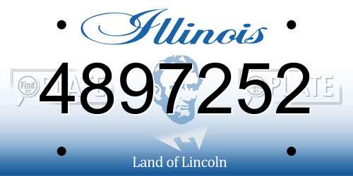 4897252 Illinois License Plate