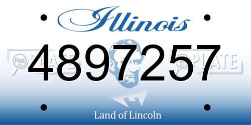 4897257 Illinois License Plate