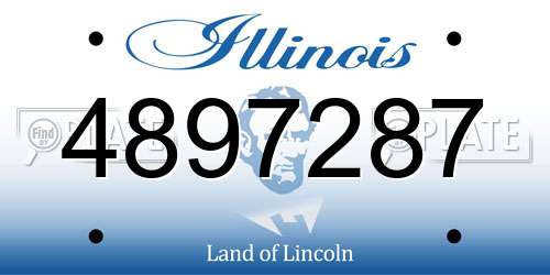 4897287 Illinois License Plate