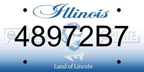 48972B7 Illinois License Plate