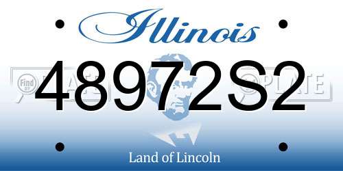 48972S2 Illinois License Plate