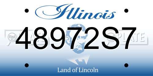 48972S7 Illinois License Plate