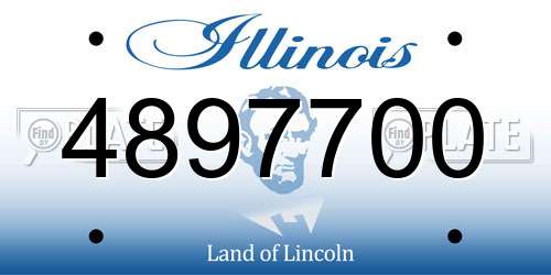 4897700 Illinois License Plate