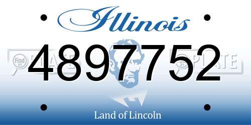 4897752 Illinois License Plate