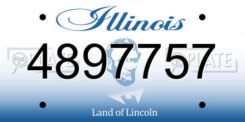 4897757 Illinois License Plate