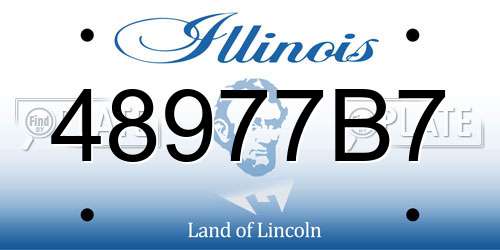 48977B7 Illinois License Plate