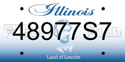 48977S7 Illinois License Plate
