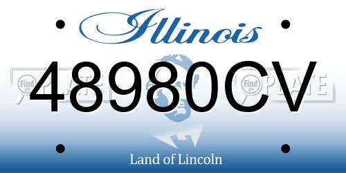48980CV Illinois License Plate
