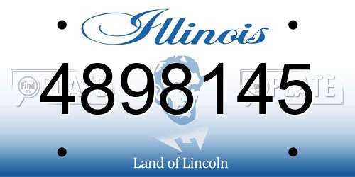 4898145 Illinois License Plate