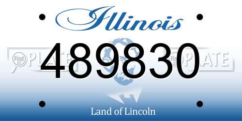 489830 Illinois License Plate