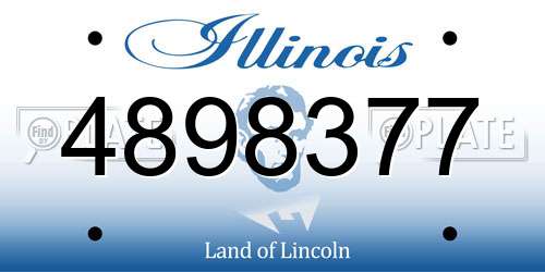 4898377 Illinois License Plate