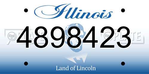 4898423 Illinois License Plate
