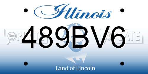 489BV6 Illinois License Plate
