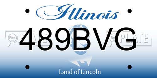 489BVG Illinois License Plate