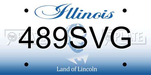 489SVG Illinois License Plate