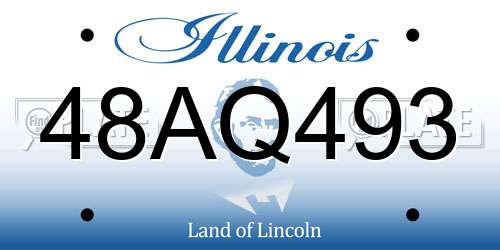 48AQ493 Illinois License Plate