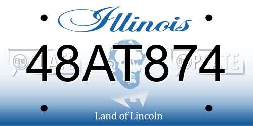 48AT874 Illinois License Plate