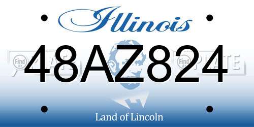 48AZ824 Illinois License Plate