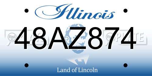 48AZ874 Illinois License Plate