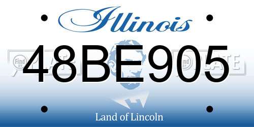 48BE905 Illinois License Plate