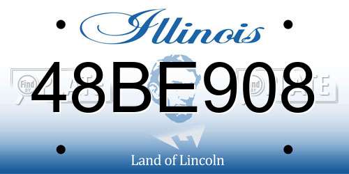 48BE908 Illinois License Plate