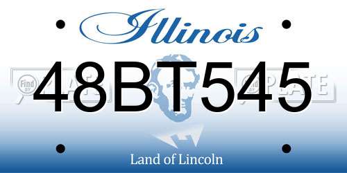 48BT545 Illinois License Plate