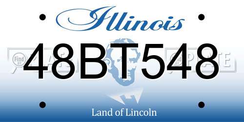 48BT548 Illinois License Plate