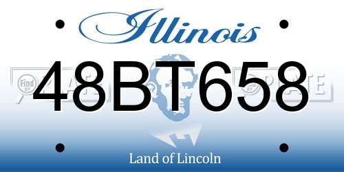 48BT658 Illinois License Plate