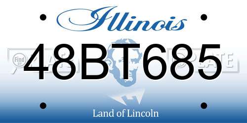 48BT685 Illinois License Plate