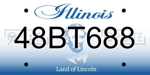 48BT688 Illinois License Plate