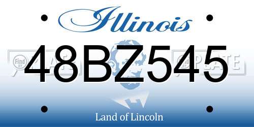 48BZ545 Illinois License Plate