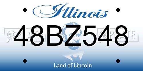 48BZ548 Illinois License Plate