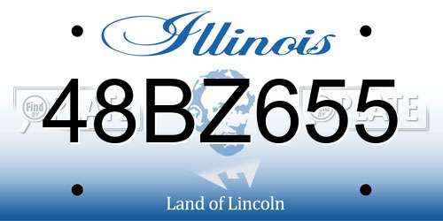 48BZ655 Illinois License Plate