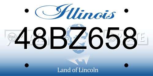 48BZ658 Illinois License Plate