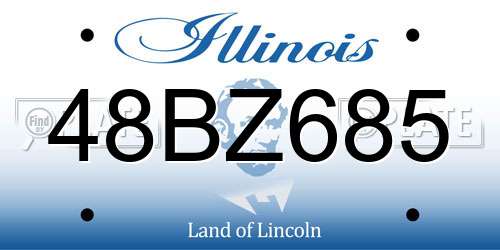 48BZ685 Illinois License Plate