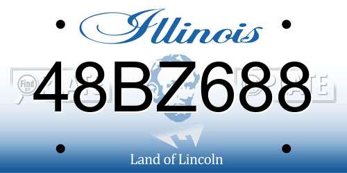 48BZ688 Illinois License Plate