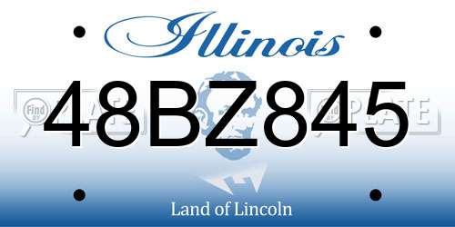 48BZ845 Illinois License Plate